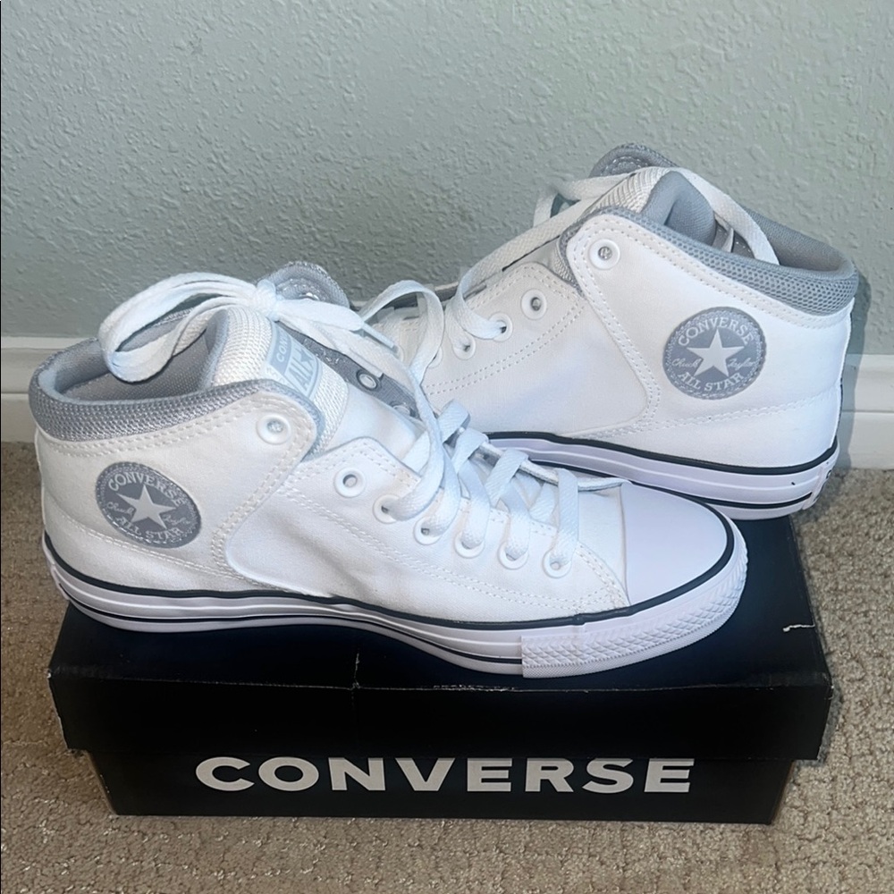 Converse White High-Top Athletic Shoes